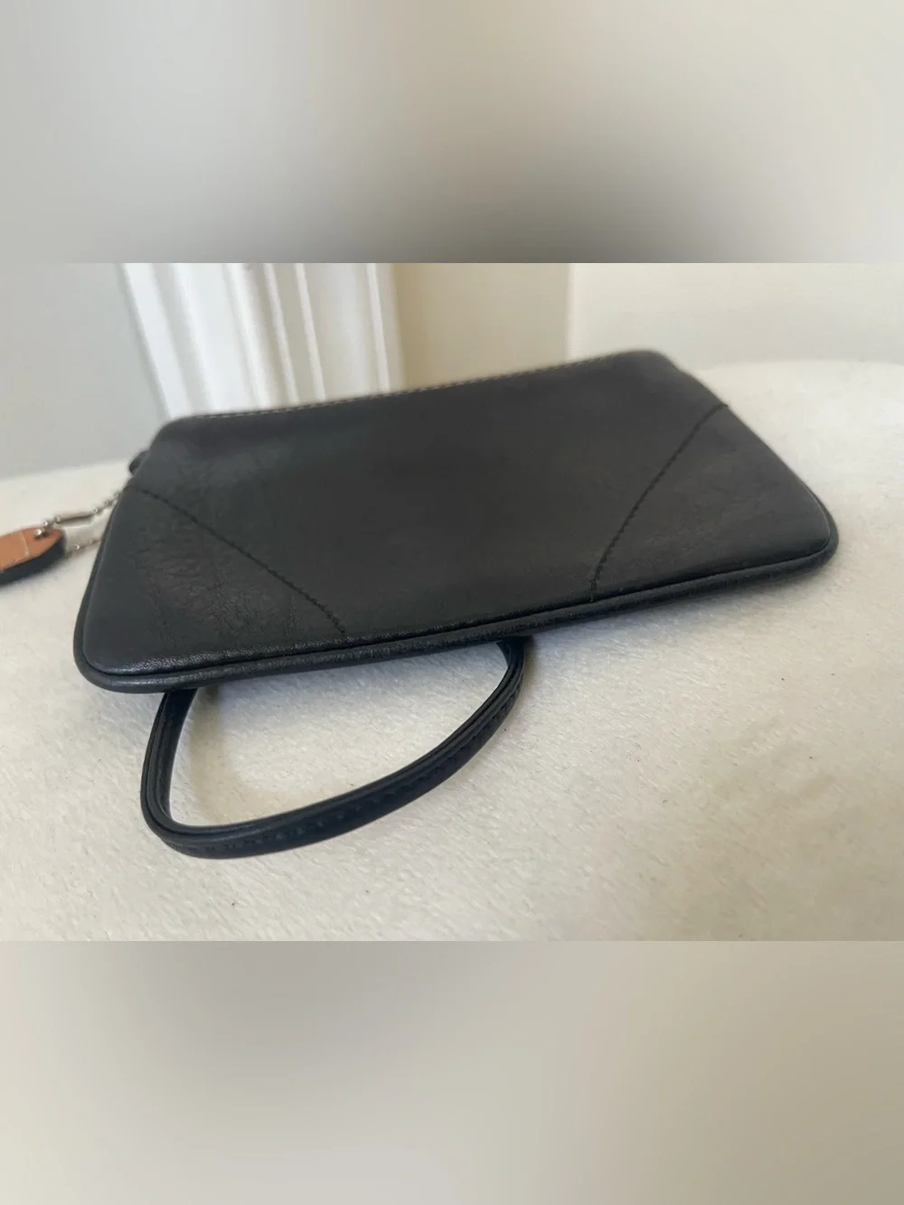 Coach vintage Black Pebbled Leather Wristlet
